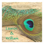 WEDDING INVITATIONS PEACOCK FEATHERS