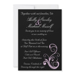 wedding,invite,black,white,pink,classy,chic,simple