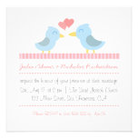 Wedding Invite: Cute pair of blue birds in love