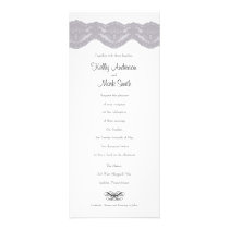 Wedding Lace grey & black invite invitations