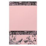 WEDDING LOVE BIRDS  black and pink Stationery Design