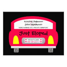 Wedding Marriage Elopement Announcement Invitation