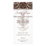 Wedding Menu Cards Chandelier Brown Blue Rack Cards