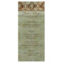 Wedding Menu Cards Damask Brown Green Vintage Rack Card