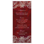 Wedding Menu Cards Red Rose Garden Custom Rack Cards