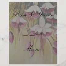 wedding menu flyer