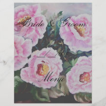 wedding menu flyer