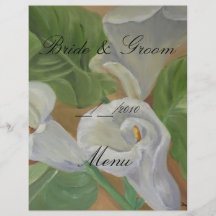 wedding menu full color flyer