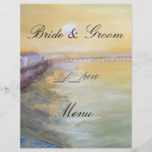wedding menu full color flyer