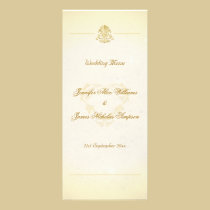 Wedding Menu Template Vintage Parchment Paper rack cards