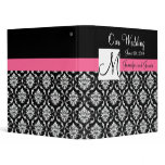 Wedding Monogram Damask Planner Binders