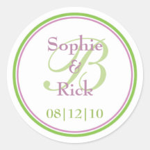Wedding Monogram Sticker