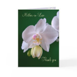 Wedding. Mother-in-Law. Thank you Card with Orchid