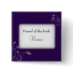 Wedding name tag button