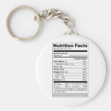 Wedding or Anniversary Sweet Funny Nutrition Label Key Chain