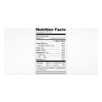 Wedding or Anniversary Sweet Funny Nutrition Label Picture Card