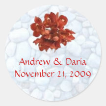 Wedding Orchids Round Sticker