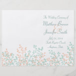 Wedding Order of Service and Ceremony Program Flyer Design