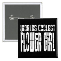 Wedding Party Favours : Worlds Coolest Flower Girl Buttons