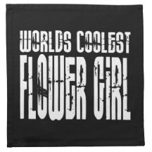 Wedding Party Favours : Worlds Coolest Flower Girl Printed Napkins