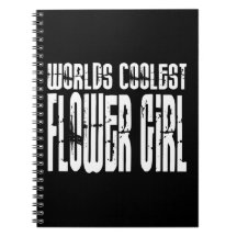 Wedding Party Favours : Worlds Coolest Flower Girl Spiral Notebooks