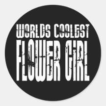 Wedding Party Favours : Worlds Coolest Flower Girl Round Stickers