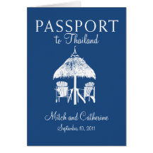Wedding Passport Invitation to Thailand Cards