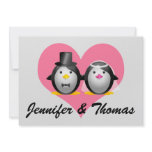 Wedding Penguins, Jennifer & Thomas Personalized Invite
