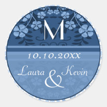 Wedding Personalized Monogram Stickers