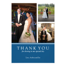 Wedding Photo Collage - Thank You Custom Announcement