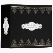 Wedding Photo or Scrapbook Baroque Swirl Circle Binders