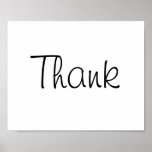 Wedding photo prop sign "Thank" of "Thank You" Poster
