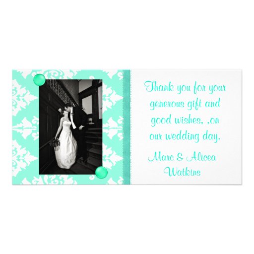 Wedding Photo Thank You Card Personalized Photo Card