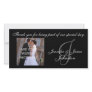 Wedding Photograph Thank You Card Monogram J Photo Card