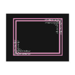WEDDING - Pink Frames with Hearts and Leaves postcards
