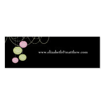 Wedding Pink Green Save the Date Website Cards Business Card