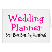 Wedding Planner Boss Cards