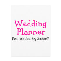 Wedding Planner Boss Postcard