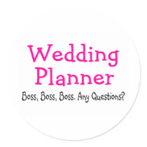 Wedding Planner Boss Round Stickers