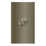 Wedding Planner Business Card Monogram Pewter