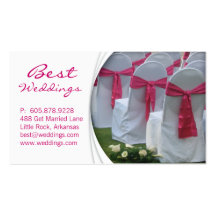 Wedding Planner Business Card Pink