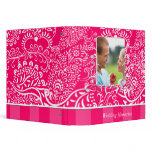 Wedding Planner Raspberry Paisley Engagement Photo 3 Ring Binders