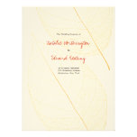 Wedding Program Autumn Fall Delicate Leaf Announcements