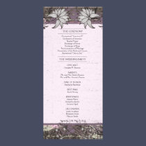Wedding Program Elegant Vintage Classy Floral rack cards