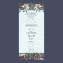 Wedding Program Elegant Vintage Classy Floral rack cards