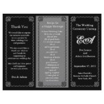 Wedding Program Folder Classic Black