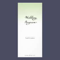 Wedding Program Plain Simple Clean Crisp rack cards
