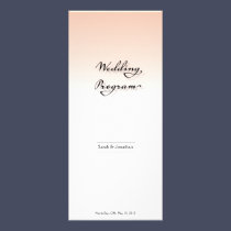 Wedding Program Plain Simple Clean Crisp rack cards