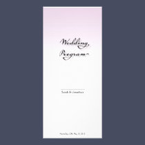 Wedding Program Plain Simple Clean Crisp rack cards