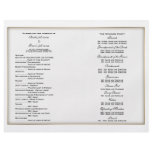 Wedding program template (four) personalized flyer